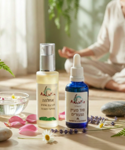 ערכת שלווה פנימית אמריו שמן אחלמה וטיפות הרגעה טבעיות